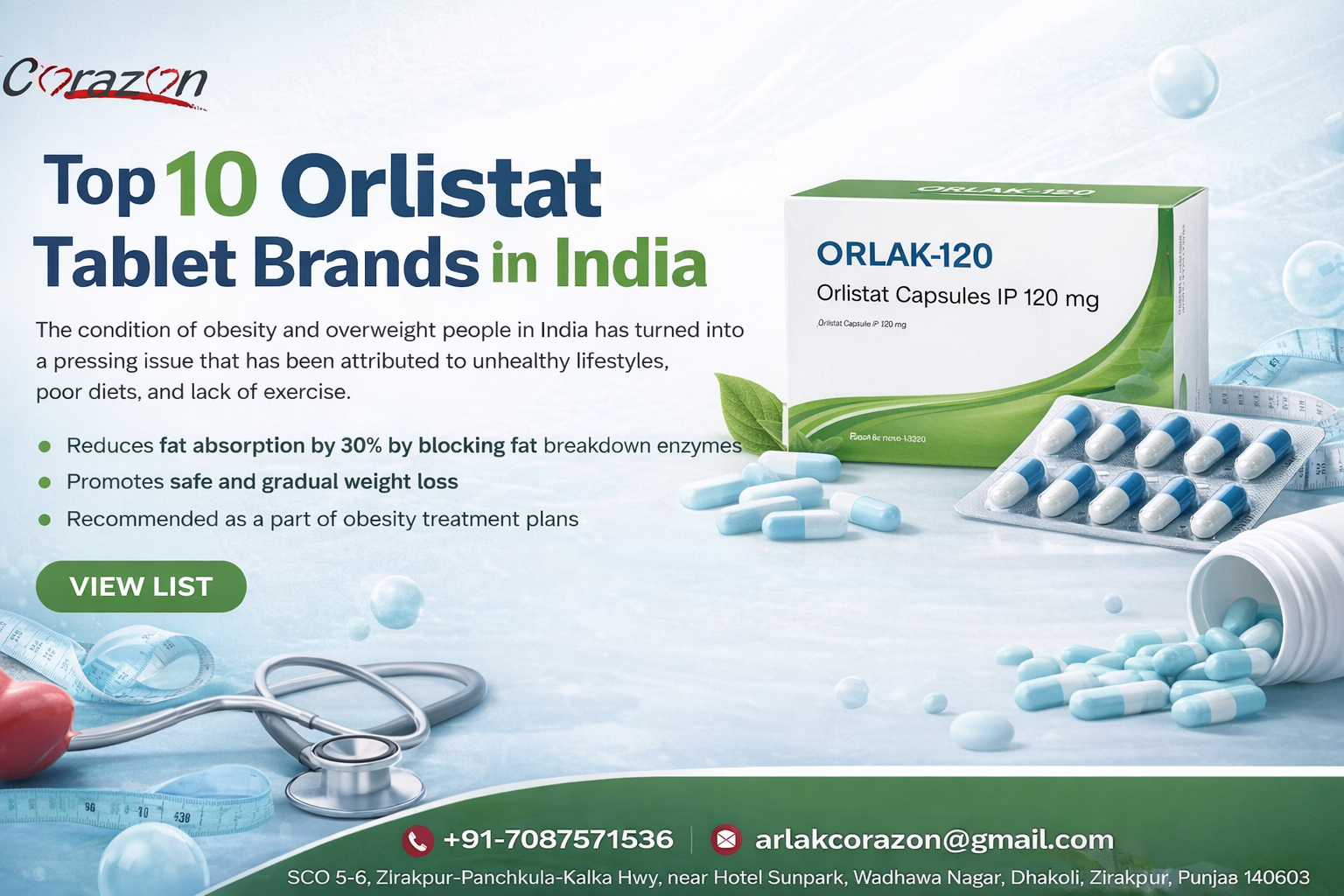 Top 10 Orlistat Tablet Brands in India