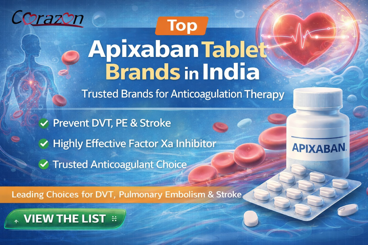 Top Apixaban Tablet Brands in India