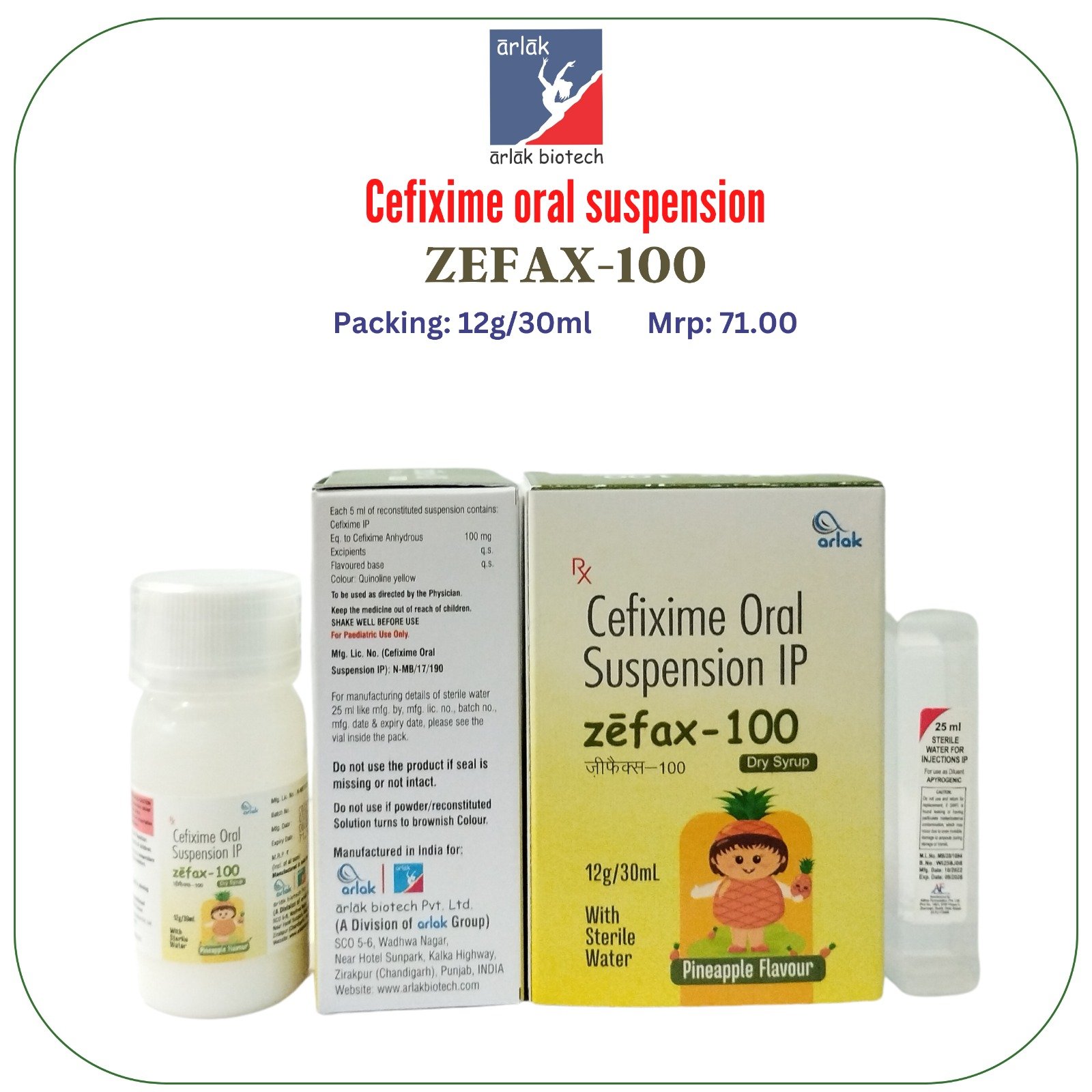 Zefax® 100 Dry Syrup(With Water)