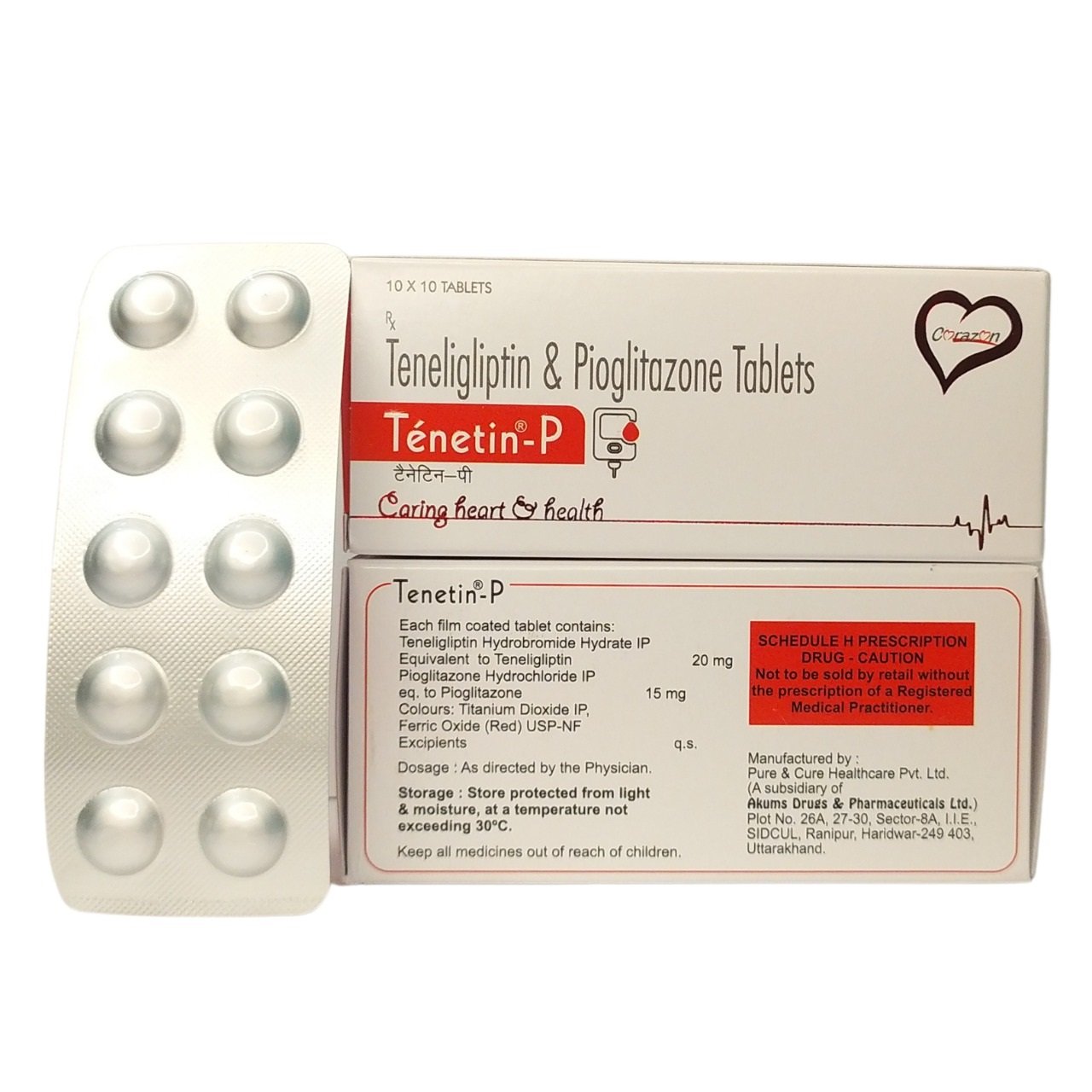 Teneligliptin 20 mg+ Pioglitazone 15 mg