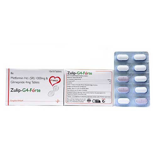 Glimepiride Metformin 4mg 1000mg Tablet